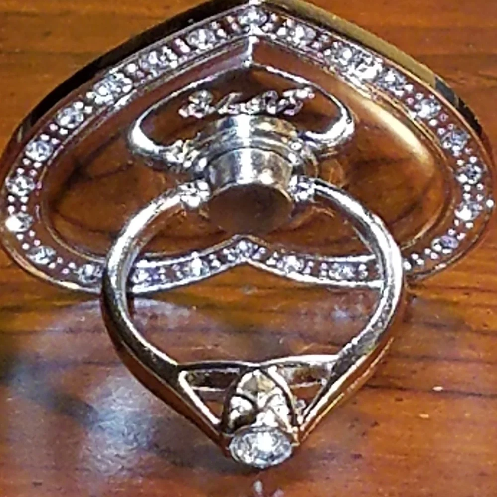 Heart Shape Cell Phone Ring Holder-Fits all Phones, Rose Gold